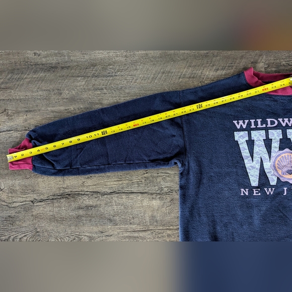 Vintage 90s Wildwood New Jersey Crewneck Beach Pullover Nutmeg Sweatshirt Size L - Picture 8 of 8